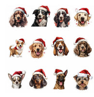 Trendspire Christmas Dog Stickers 24-Pack