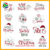 Trendspire Christmas Sticker Words - Vinyl Stickers