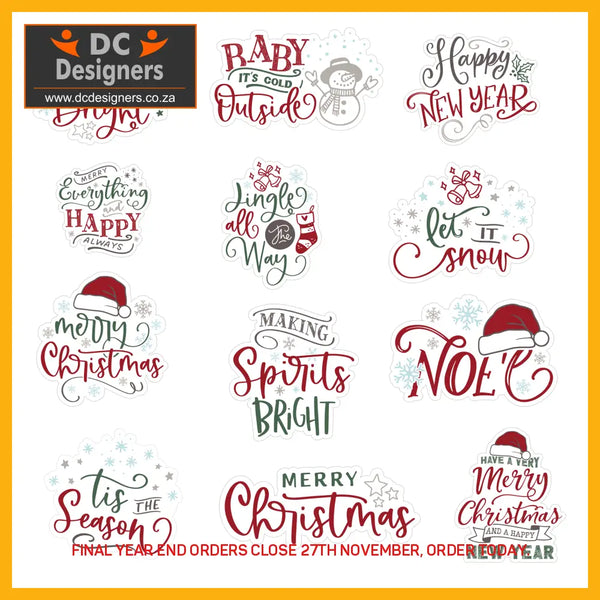 Trendspire Christmas Sticker Words - Vinyl Stickers