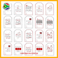 Trendspire Deluxe Christmas Present Labels - Red Or Gold/Black 36’S Stickers