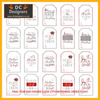 Trendspire Deluxe Christmas Present Labels - Red Or Gold/Black 36’S Stickers