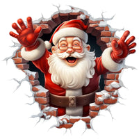 Trendspire Santa 3D Christmas Stickers - Set Of 2