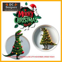 Trendspire Tree-Rex Christmas Stickers - Set Of 3