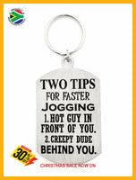 Two Tips For Faster Jogging Lady Design Single Sided Laser Engraved Key Ring-Bag Tag Key Rings