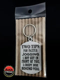 Two Tips For Faster Jogging Lady Design Single Sided Laser Engraved Key Ring-Bag Tag Key Rings