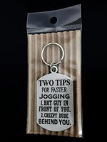Two Tips For Faster Jogging Lady Design Single Sided Laser Engraved Key Ring-Bag Tag Key Rings