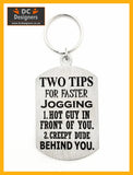 Two Tips For Faster Jogging Lady Design Single Sided Laser Engraved Key Ring-Bag Tag Key Rings