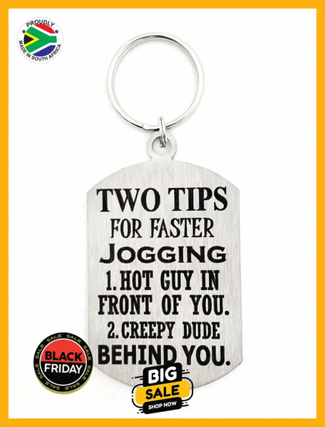 Two Tips For Faster Jogging Lady Design Single Sided Laser Engraved Key Ring-Bag Tag Key Rings