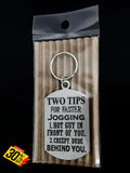 Two Tips For Faster Jogging Lady Design Single Sided Laser Engraved Key Ring-Bag Tag Key Rings