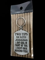 Two Tips For Faster Jogging Man Design Single Sided Laser Engraved Key Ring-Bag Tag Key Rings