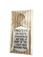 Two Tips For Faster Jogging Man Design Single Sided Laser Engraved Key Ring-Bag Tag Key Rings