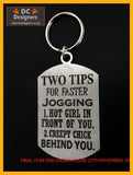 Two Tips For Faster Jogging Man Design Single Sided Laser Engraved Key Ring-Bag Tag Key Rings