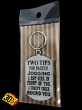 Two Tips For Faster Jogging Man Design Single Sided Laser Engraved Key Ring-Bag Tag Key Rings