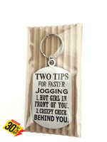 Two Tips For Faster Jogging Man Design Single Sided Laser Engraved Key Ring-Bag Tag Key Rings