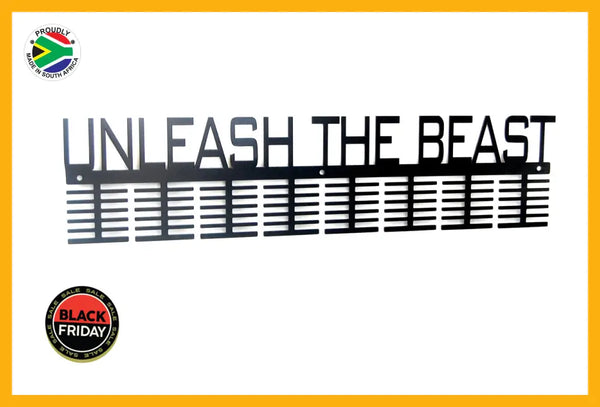 Unleash The Beast 96 Tier Medal Hanger Black Sports Medal Hangers