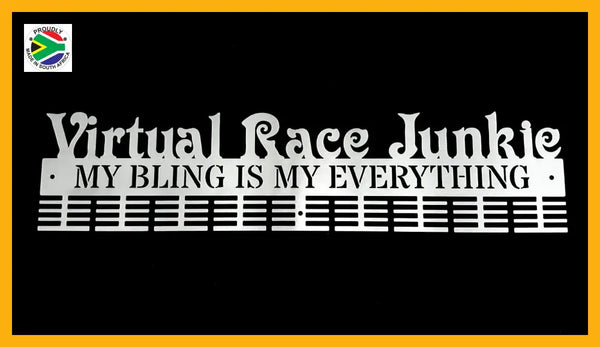 Virtual Race Junkie My Bling Is Everything 72 Tier Medal Hanger Stainless Steel Brush Finish Sports