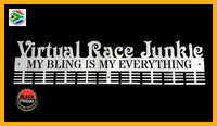 Virtual Race Junkie My Bling Is Everything 72 Tier Medal Hanger Stainless Steel Brush Finish Sports