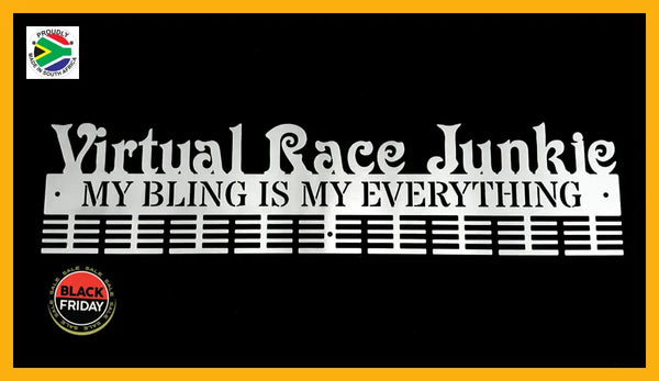 Virtual Race Junkie My Bling Is Everything 72 Tier Medal Hanger Stainless Steel Brush Finish Sports