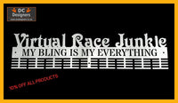 Virtual Race Junkie My Bling Is Everything 72 Tier Medal Hanger Stainless Steel Brush Finish Sports