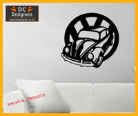 Volkswagen Beetle Mounted Metal Wall Art