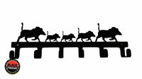 Warthog Family 6 Hook Key Hook Ferro Grain Black Home Décor