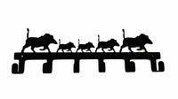 Warthog Family 6 Hook Key Hook Ferro Grain Black Home Décor