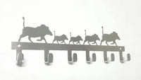 Warthog Family 6 Hook Key Home Décor