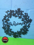 Welcome Wreath Wall Art Dog Kennel & Run Accessories