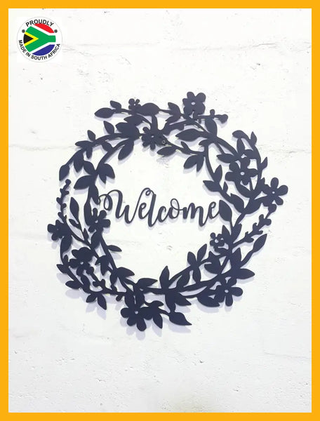 Welcome Wreath Wall Art Dog Kennel & Run Accessories