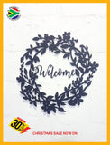 Welcome Wreath Wall Art Dog Kennel & Run Accessories