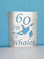 Whale Design House Sign Wall Art