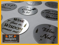 Wine Coasters Laser Etched In Stainless Steel