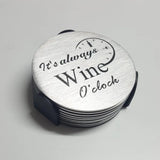 Wine Coasters Laser Etched In Stainless Steel