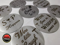 Wine Coasters Laser Etched In Stainless Steel