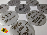 Wine Coasters Laser Etched In Stainless Steel