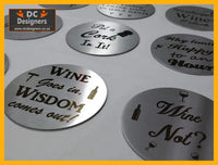 Wine Coasters Laser Etched In Stainless Steel