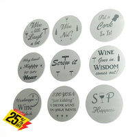 Wine Coasters Laser Etched In Stainless Steel