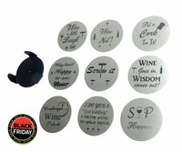 Wine Coasters Laser Etched In Stainless Steel Coaster Engraved Set Of 9 And Base