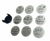 Wine Coasters Laser Etched In Stainless Steel Coaster Engraved Set Of 9 And Base