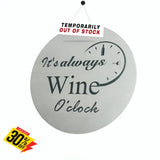 Wine Coasters Laser Etched In Stainless Steel Its Always Wine Oclock