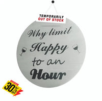 Wine Coasters Laser Etched In Stainless Steel Why Limit Happy To An Hour