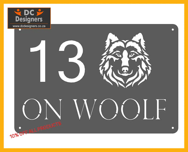 Wolf Street House Sign Wall Art