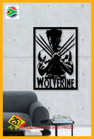 Wolverine Superhero Wall Art Large / Aluminium Powder Coated Black Art