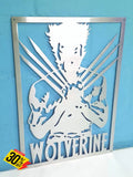 Wolverine Superhero Wall Art Large / Stainless Steel Brush Finish Art