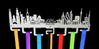 World Marathon Majors City Skyline Medal Hanger Stainless Steel Brush Finish (M-T-O) Sports Hangers