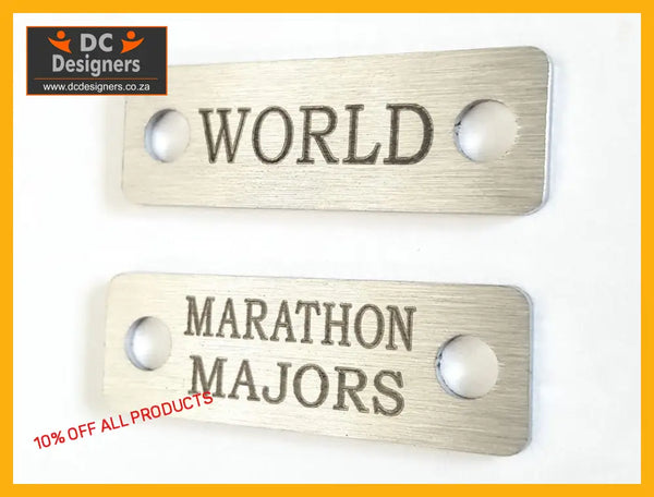 World Marathon Majors Shoelace Tag Set Shoe Lace Tags