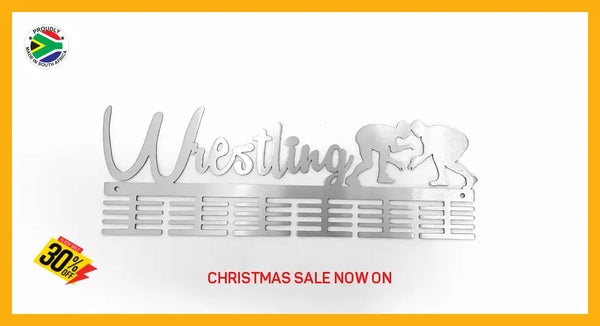 Wrestling 48 Tier Medal Hanger Stainless Steel Brush Finish Sports Medal Hangers