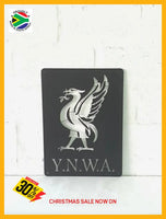 Y.n.w.a. Liverbird Mounted Wall Art Medium - Black