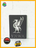 Y.n.w.a. Liverbird Mounted Wall Art Medium - Black