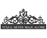 You’ll Never Walk Alone Gates Of Shankly Mounted Wall Art Large / Black